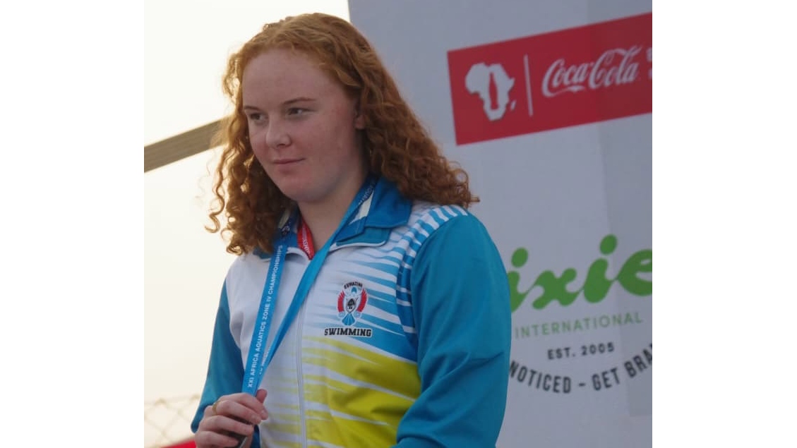 Swimmer Hayley ‘Mshina’ Hoy won two medals yesterday. 